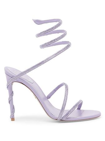 Rene Caovilla - Margot Crystal-Embellished Satin Wrap Sandals
