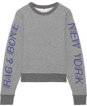 New York Printed Cotton-blend Fleece Sweatshirt
