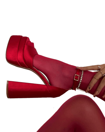 red "Versace" pumps