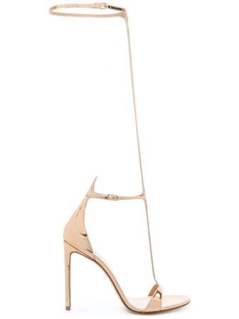 Francesco Russo Tall Strap Sandals R1S250213 Metallic | Farfetch