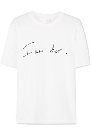 Victoria Beckham | International Women's Day T-Shirt aus Baumwoll-Jersey mit Print | NET-A-PORTER.COM