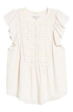 Rebecca Minkoff Lace Pleat Inset Blouse | Nordstrom