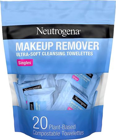 Amazon.com: Neutrogena Makeup Remover Wipes Singles, Daily Facial Cleanser Towelettes, Gently Removes Oil & Makeup, Alcohol-Free Makeup Wipes, Individually Wrapped, 20 ct : Beauty & Personal Care