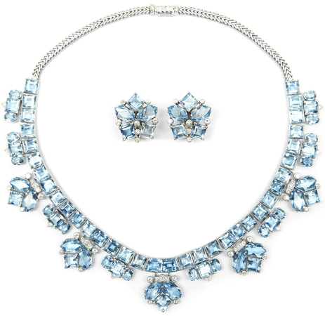 Aquamarine jewelry set