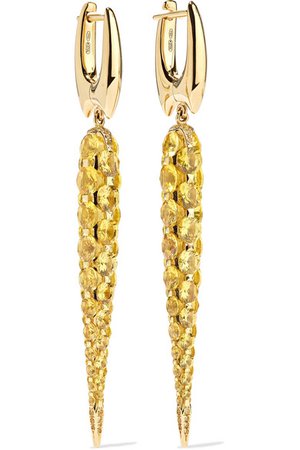 Boghossian | Merveilles Icicle 18-karat gold sapphire earrings | NET-A-PORTER.COM