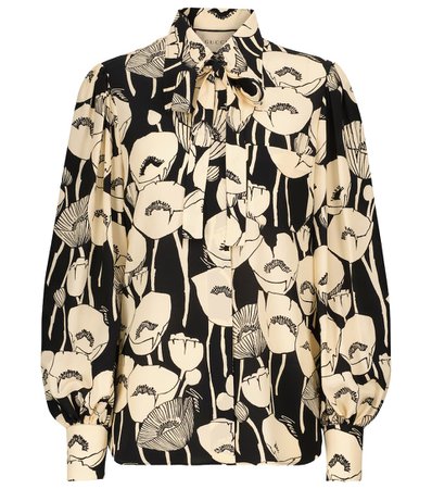 Gucci - Floral silk shirt | Mytheresa