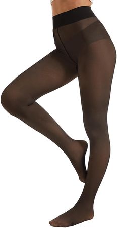 Yilanmy Fake Translucent Tights 80g Opaque Control Top Pantyhose High Waist Thick Leggings for Women at Amazon Women’s Clothing store
