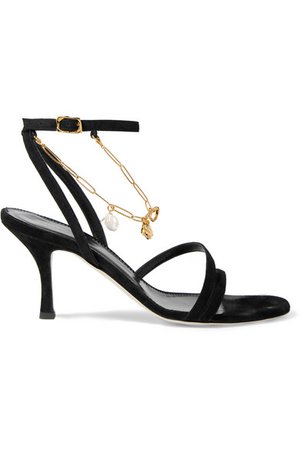 Alighieri | The Wondering Traveller embellished suede sandals | NET-A-PORTER.COM