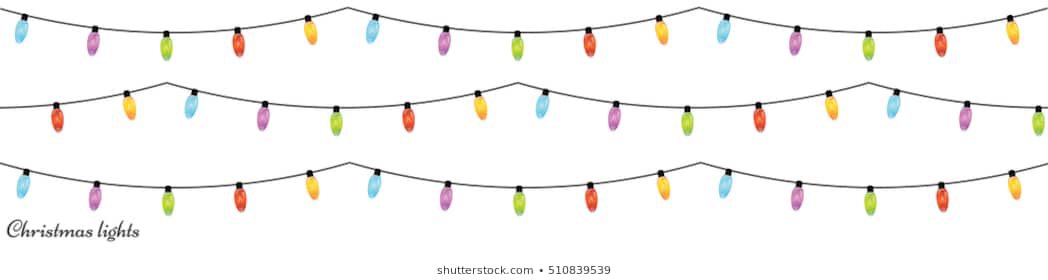 Christmas Light Bulbs Xmas Light Strings Stock Vector (Royalty Free) 510839539