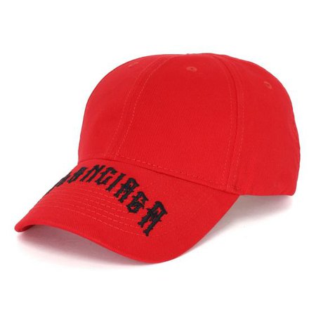 BALENCIAGA 410B7/HAT TATOO VISOR CAP / 6460 : RED-BLACK