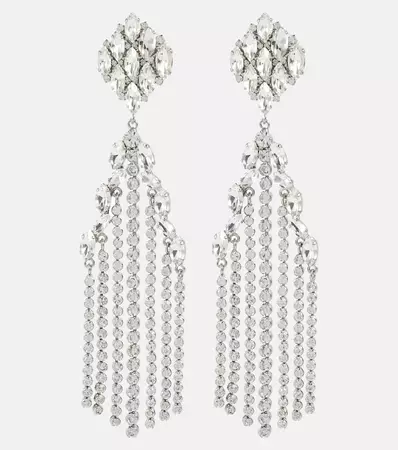 Alessandra Rich - Cascade crystal drop earrings | Mytheresa