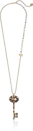 Amazon.com: Betsey Johnson Woven Cluster Key Long Pendant Necklace, 31'' : Betsey Johnson: Clothing, Shoes & Jewelry