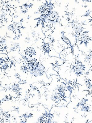 Sanderson Wallpaper, Pillemont DPEMPI101, China Blue