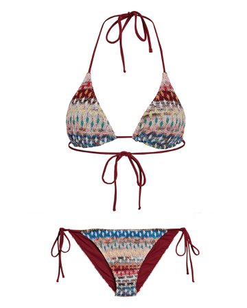 Missoni Mare | Knit Jacquard Triangle Bikini Top | INTERMIX®