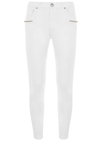 Dayton White Multi Zip Jean