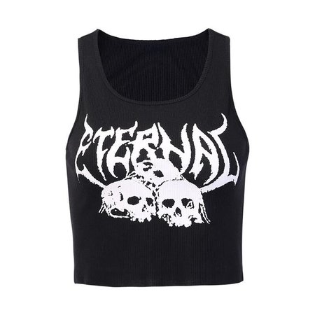 🔥 Gothic Skull Print Crop Top - $23.99 - Shoptery