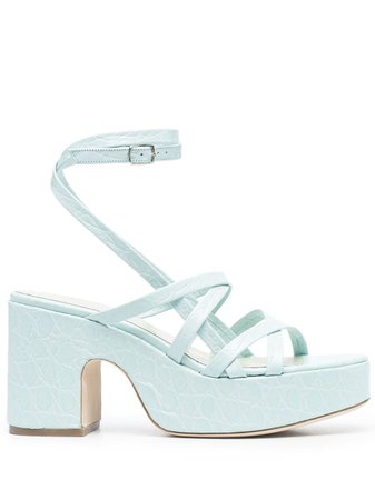 Shop BY FAR Pamela leather sandals with Express Delivery - FARFETCH