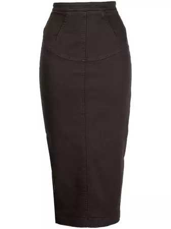 Nº21 Panelled zip-up Fitted Skirt