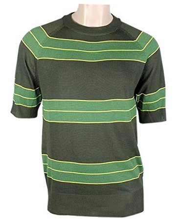 Amazon.com: Unknown oem Kurt Cobain Sweater Green Striped Shirt Costume Nirvana Smells Like Teen Spirit, Medium: Clothing