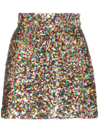 Attico Sequin-embellished Mini Skirt | Farfetch.com