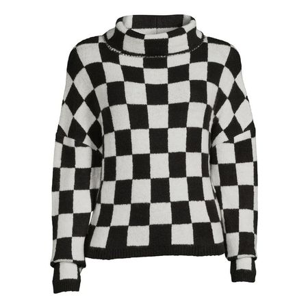 checkered sweater