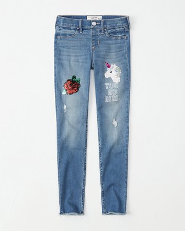 girls ripped pull-on jean legging | girls clearance | Abercrombie.com