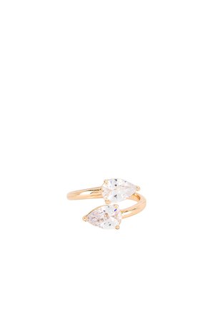 Ettika Wrap Crystal Ring in Gold | REVOLVE