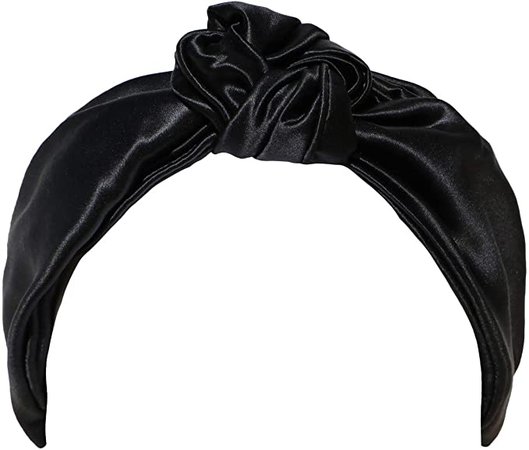 *clipped by @luci-her* Slip Silk Knot Headband, Black - Pure Mulberry 22 Momme Silk Hairband, Elastic Headband with 100% Slipsilk: Health & Personal Care