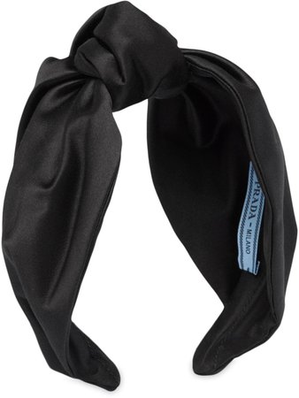 Prada Knot Detail Headband 1IH014049 Black | Farfetch