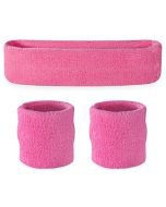 3 Pack Fluro pink Sweat Bands | Costume Accessories