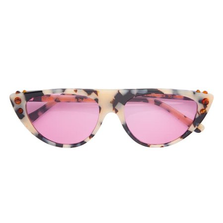 Metis Cat Eye Sunglasses - Black&White/Pink | RE:SIN | Wolf & Badger