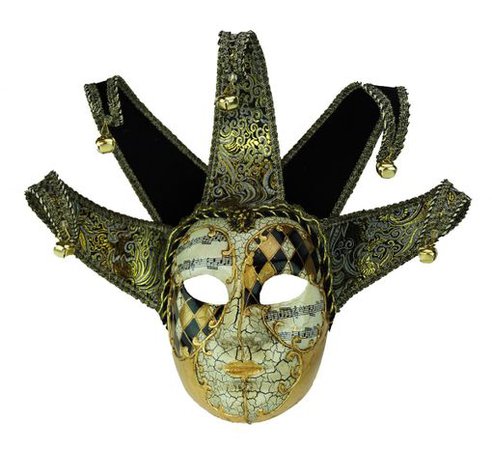 Ultra Jester Mask Gold - Masquerade Jester Masks