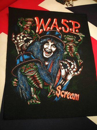 Wasp vintage 80s genuine Incredible amazing backpatch Scream | Etsy