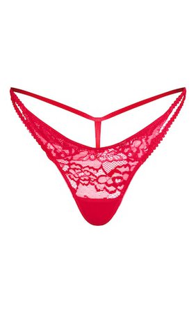 Red Ann Summers Sexy Lace Thong | Lingerie | PrettyLittleThing