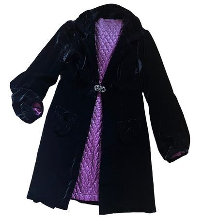 Vintage Black Velvet Jacket W/ Purple Quilted Lining & - Etsy Australia