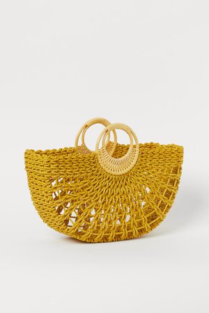 Straw bag - Yellow - Ladies | H&M GB