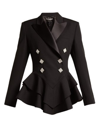 Crystal-embellished wool tuxedo jacket | Alessandra Rich | MATCHESFASHION.COM