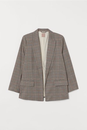 H&M+ Plaid Jacket - Gray/checked - Ladies | H&M US