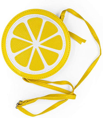 Amazon.com: AUEAR 1 PCS Lemon Lime Fruit Shaped Round Cute Fashion Personality Crossbody Bag Purse for Women Girls Female Yellow: Clothing