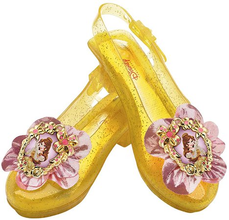 Amazon.com: Disney Princess Belle Beauty & the Beast Girls' Sparkle Shoes: Toys & Games