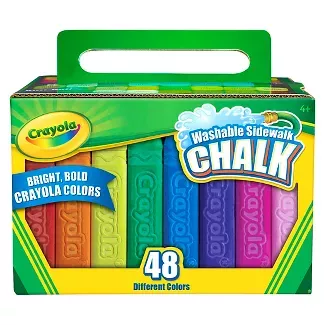 Crayola 48ct Washable Sidewalk Chalk Assorted Colors : Target