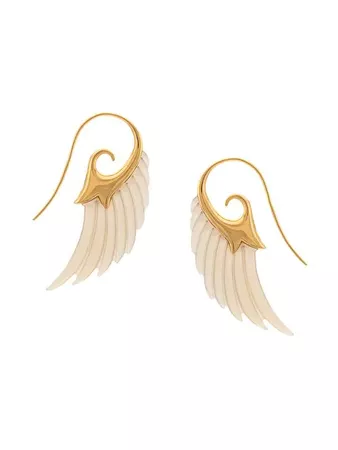 Noor Fares Light Horn Wing Earrings