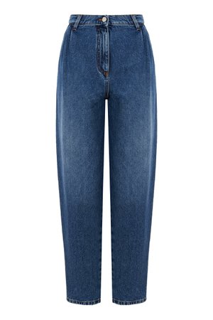 Синие джинсы со складками MSGM | MSGM купить в интернет-магазине Aizel.ru