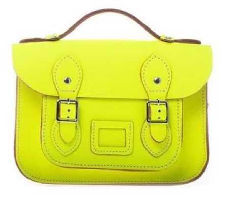 A&A the label neon satchel bag