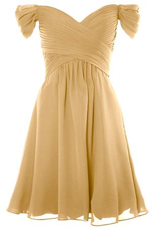 MACloth Women Off Shoulder Cocktail Dress 2018 Short Wedding Party Formal Gown at Amazon Women’s Clothing store: