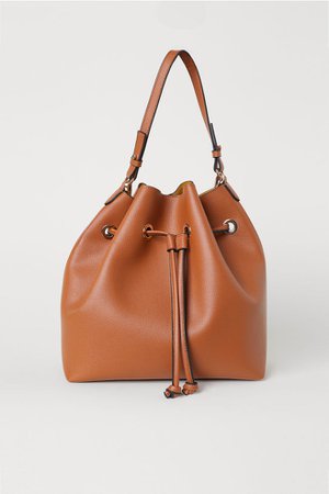 Large Bucket Bag - Tawny brown - Ladies | H&M US