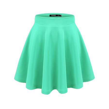 Green skater short skirt