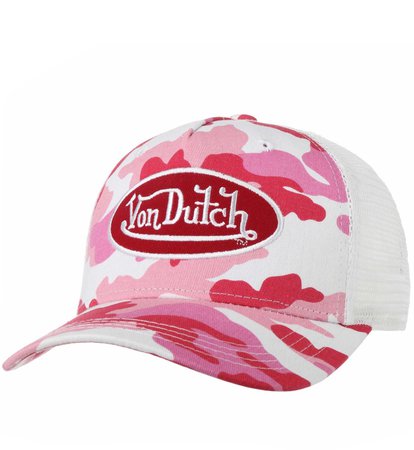 Von Dutch y2k pink camo hat