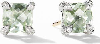 David Yurman Chatelaine® Stud Earrings with Prasiolite & Diamonds | Nordstrom