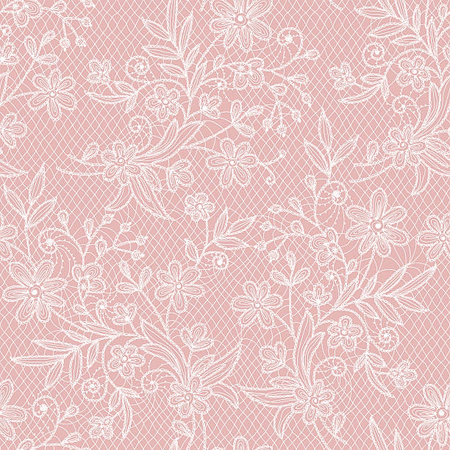 white lace w/ pink